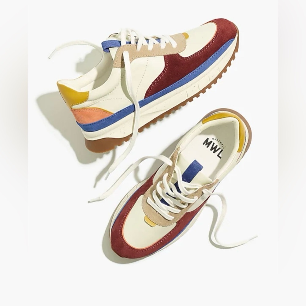 Madewell Multicolor Leather & Suede Retro Sneakers